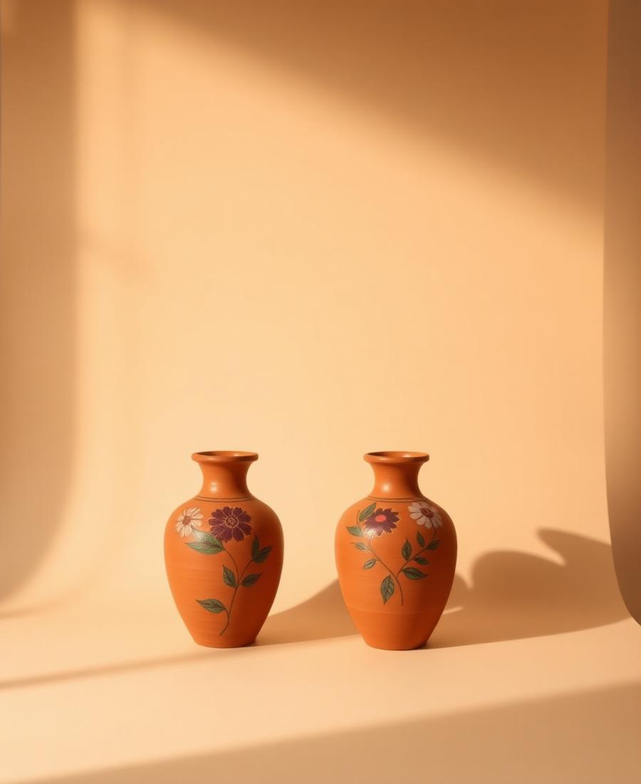Terracotta Vase (Pair)
